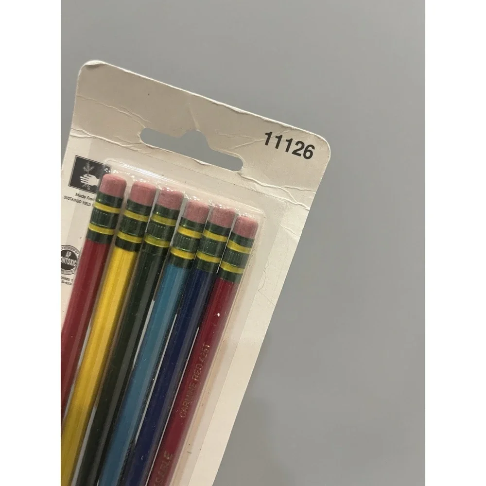 Vtg Ticonderoga Erasable Colored Pencils And Red Pencils 11126,‎ 13941